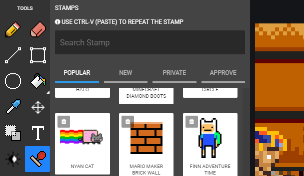pixilart stamps